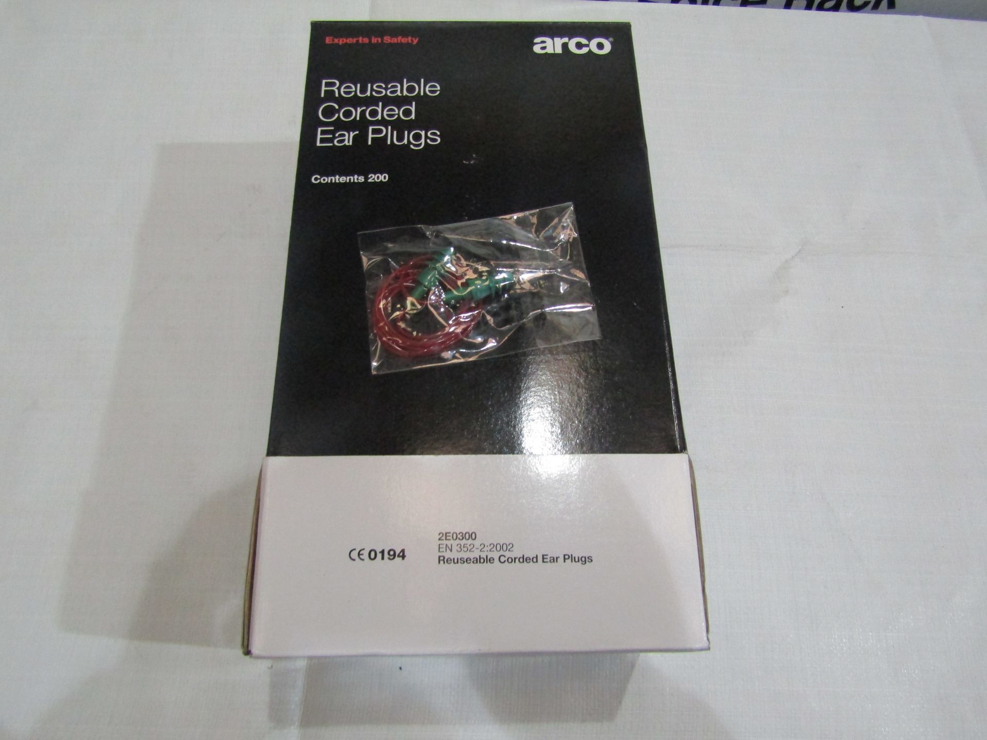 Arco Reusable Corded Ear Plugs, Contains 200, New & Boxed. RRP £238