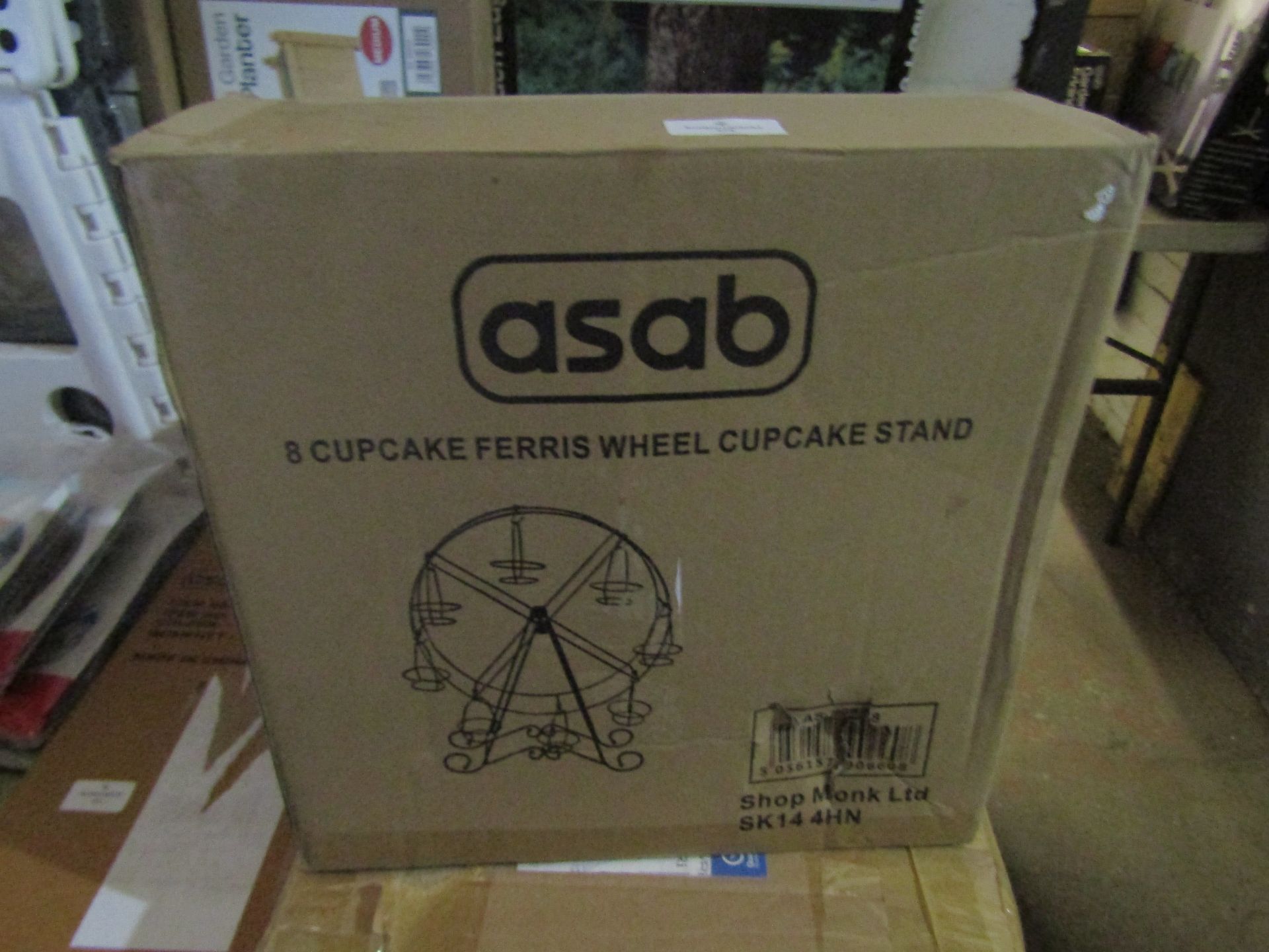 Asab 8 Cupcake Capacity Ferris Wheel Cupcake Stand - Unchecked & Boxed.