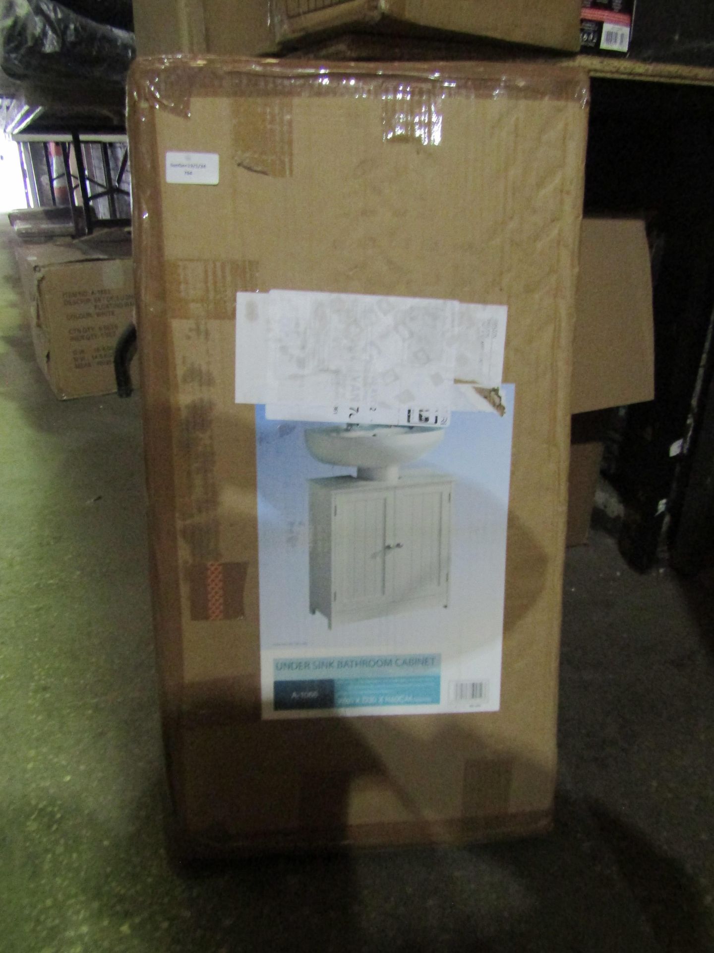 Under Sink Bathroom Cabinet, Size: W60xD30xH60cm - Unchecked & Boxed.