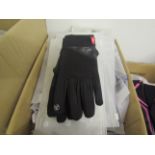5x Sports gloves with smart phone fore finger, new, Black, Size: Medium.