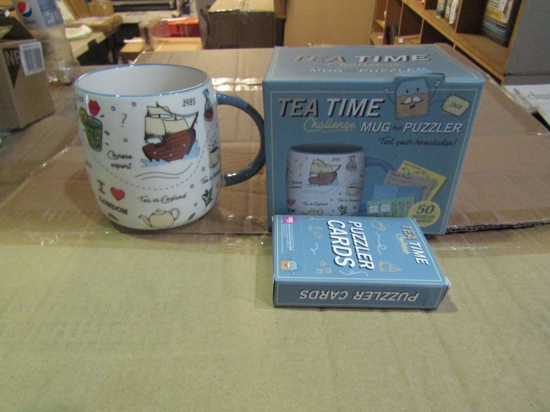 6x Tea Time Challenge Mug & Puzzle, Unchecked & Boxed.