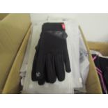 5x Sports gloves with smart phone fore finger, new, Black, Size: Medium.