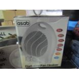 Asab Portable Fan Heater, 2000w Output - Unchecked & Boxed.