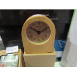 Wooden Silent Alarm Clock With Night Alarm - Untested & Boxed.