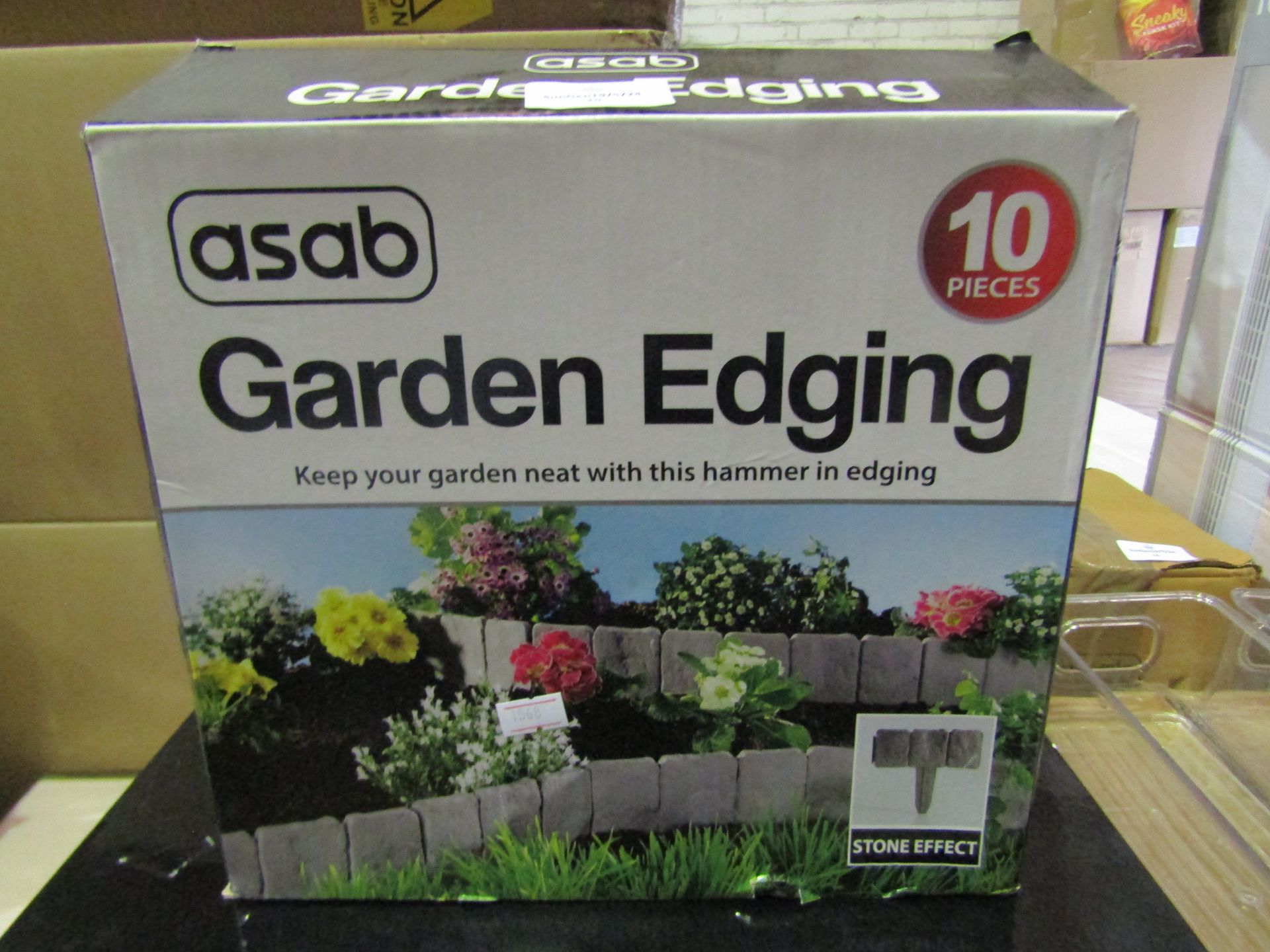 Asab 10pcs Garden Edging, Stone Effect - Unchecked & Boxed.