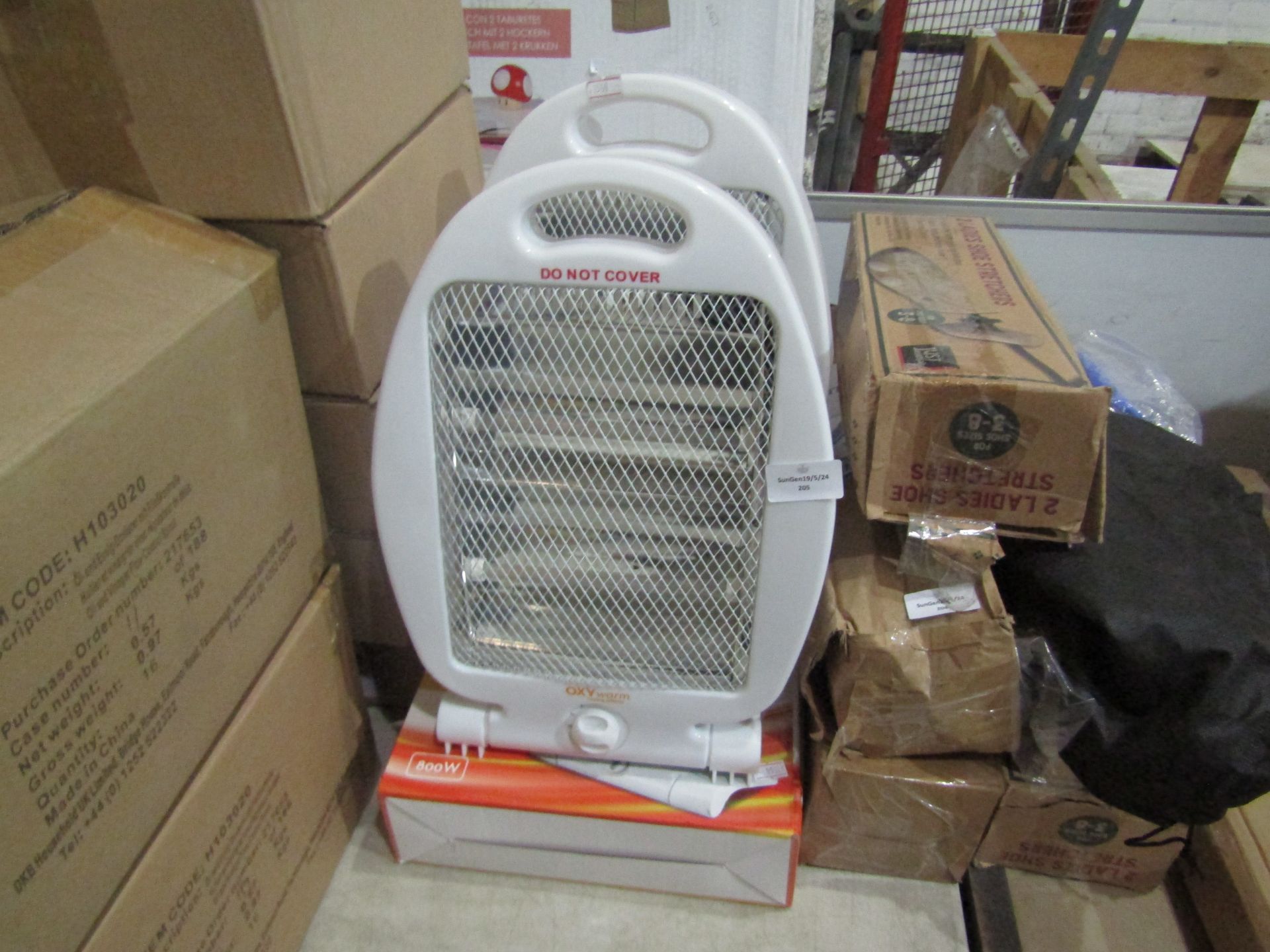 3x Quartz Heaters 800W All Only Have 1 Bar Working Only 1 Boxed.