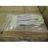 2x Deckchain Stripes-Rainbow Gaunt Gardening Gloves, Size S/M, New & Packaged.