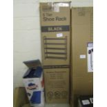 Asab 5-Tier Shoe Rack, Black - Unchecked & Boxed.