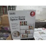 3x Asab 4 Tier Door Mounted Spice Rack - All Unchecked & Boxed.