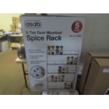 Asab 5 Tier Door Mounted Spice Rack, Unchecked & Boxed.