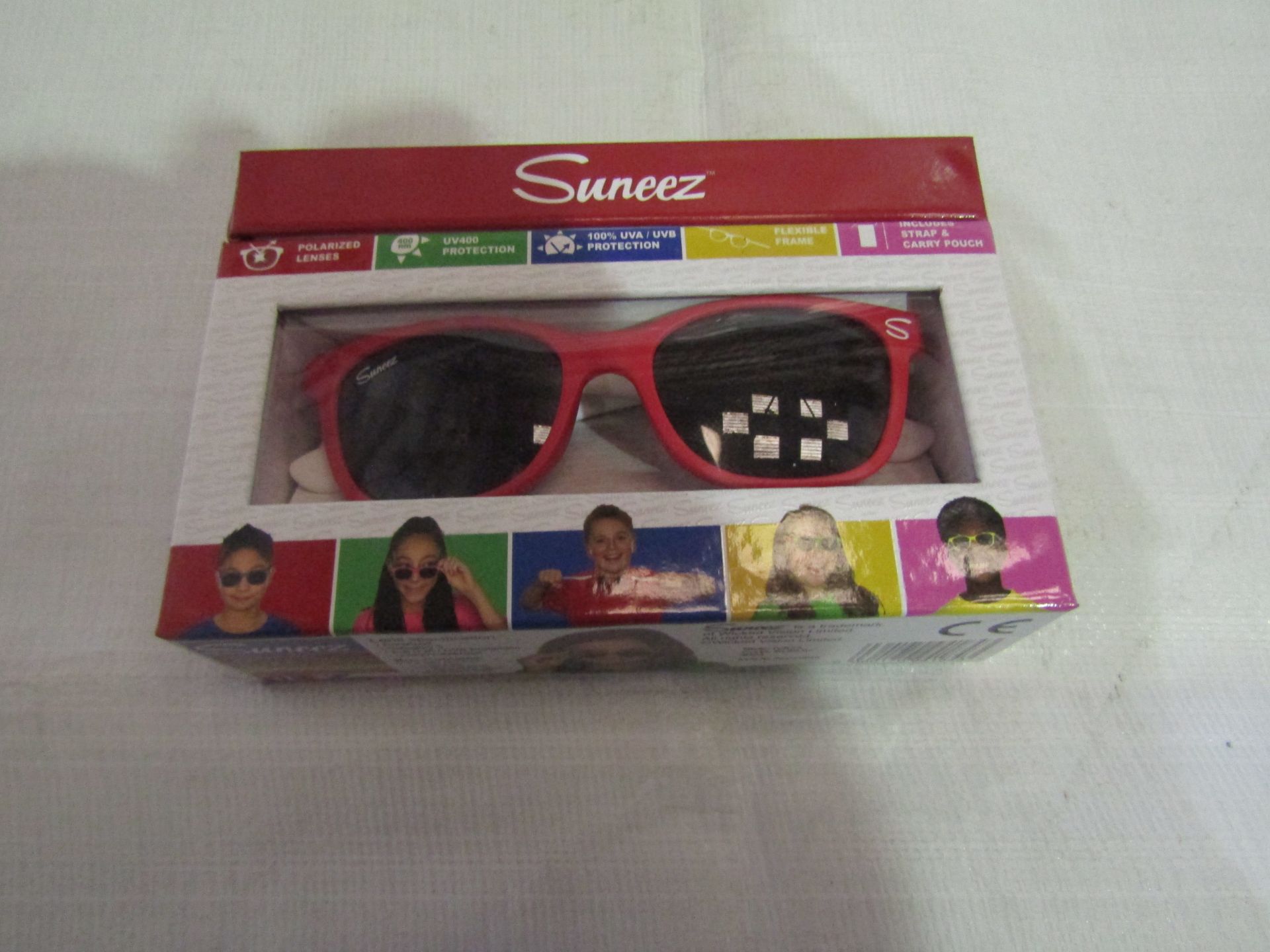 10x Suneez Sun Glasses, Red - New & Boxed.