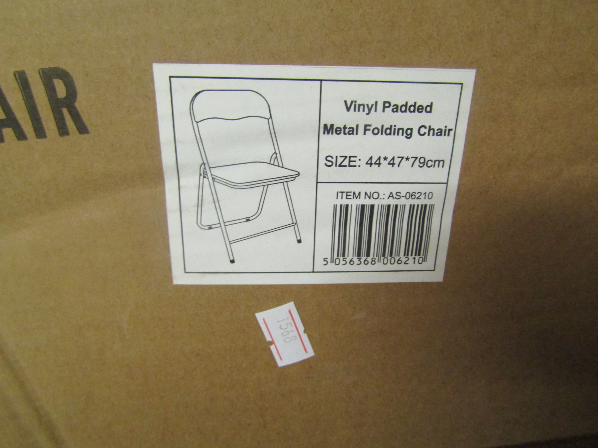 Asab Vinyl Padded Metal Folding Chair, Unchecked & Boxed.
