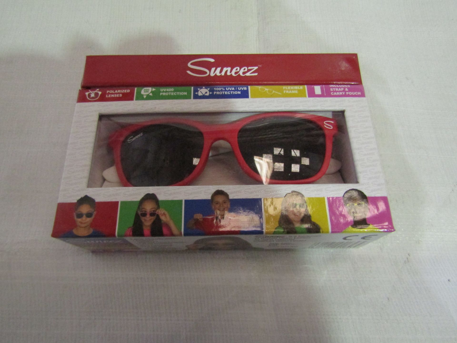 10x Suneez Sun Glasses, Red - New & Boxed.