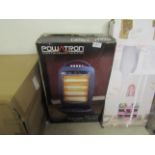 Powatron Halogen Heater 4 Tubes With Oscillating Function, Unchecked & Boxed.