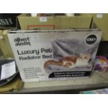 2x Albert Austin Luxury Pet Radiator Bed, Grey - Both Unchecked & Boxed.