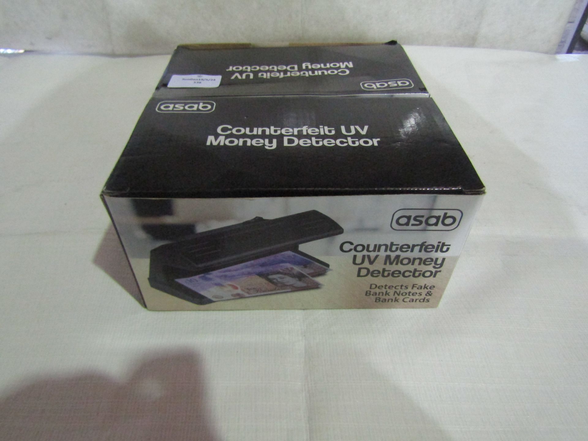 2x Asab Counterfeit UV Money Detector, Detects Fake Bank Notes & Bank Cards - Both Unchecked &