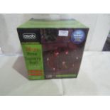 Asab Solar Powered 28cm Topiary Ball With 20 LED Lights & 2 Functions, Red - Unchecked & boxed.