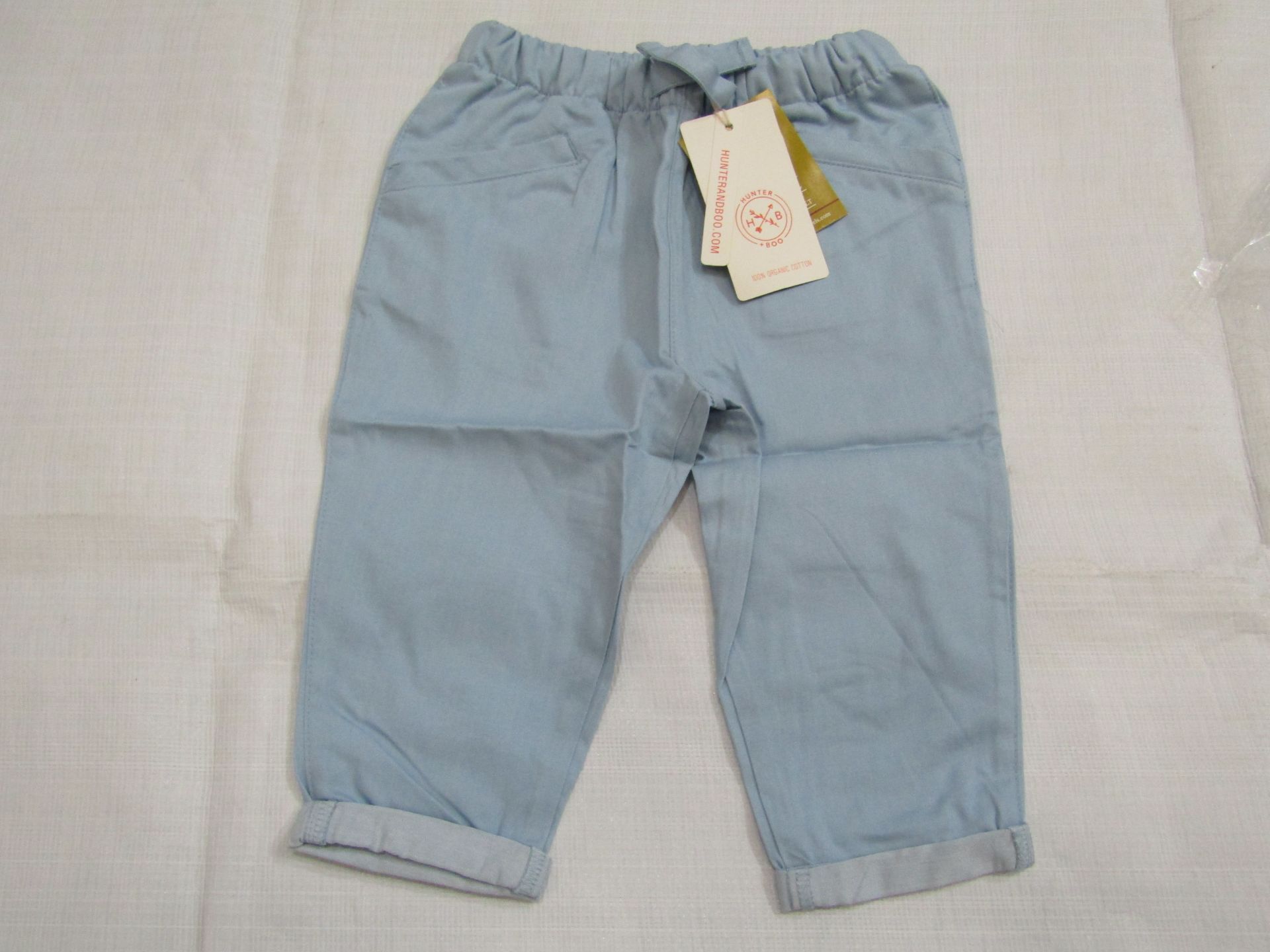 Hunter & Boo Chambray Trouser Blue Aged 18-24 Months New & Packaged RRP £24