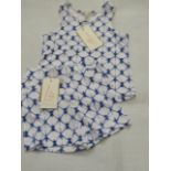 Hunter & Boo Shibori Blue Vest & Shorts Aged 12-24 Months New & Packaged RRP £13 Each