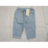 Hunter & Boo Chambray Trouser Blue Aged 18-24 Months New & Packaged RRP £24