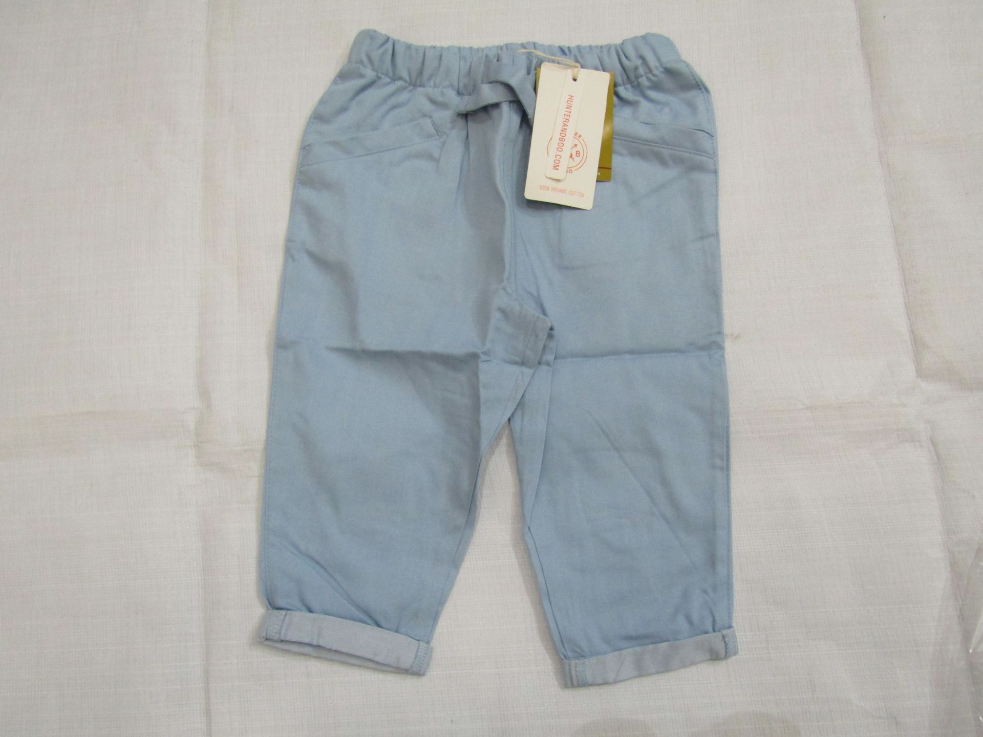 Hunter & Boo Chambray Trouser Blue Aged 18-24 Months New & Packaged RRP £24