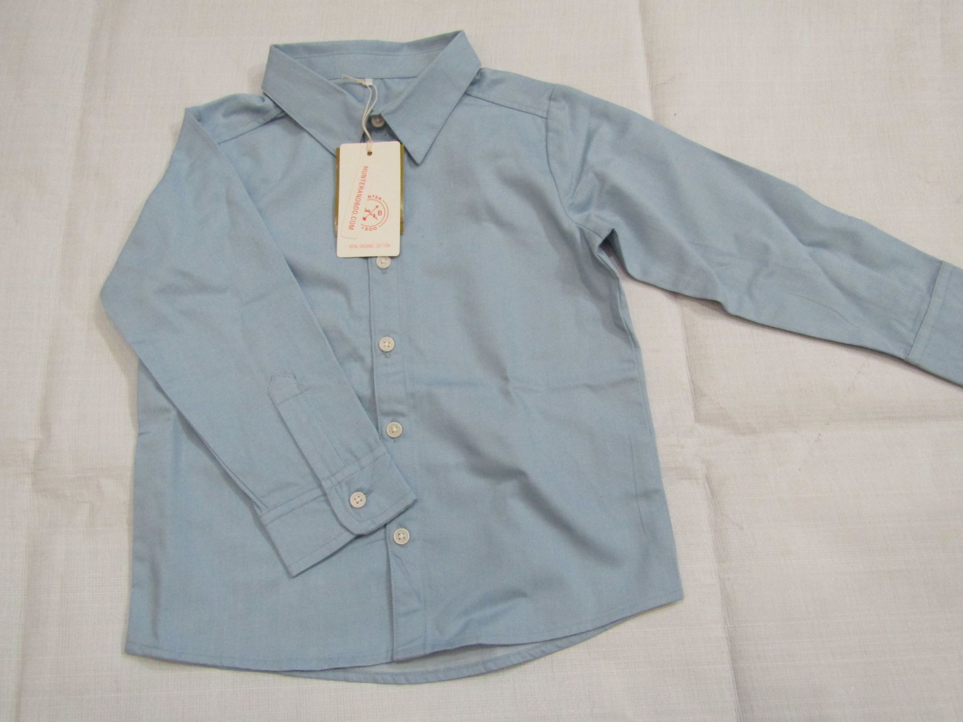 Hunter & Boo Chambray Shirt Blue Aged 3-4 yrs New & Packaged RRP £21