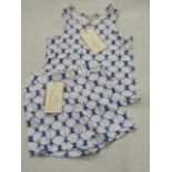 Hunter & Boo Shibori Blue Vest & Shorts Aged 12-24 Months New & Packaged RRP £13 Each