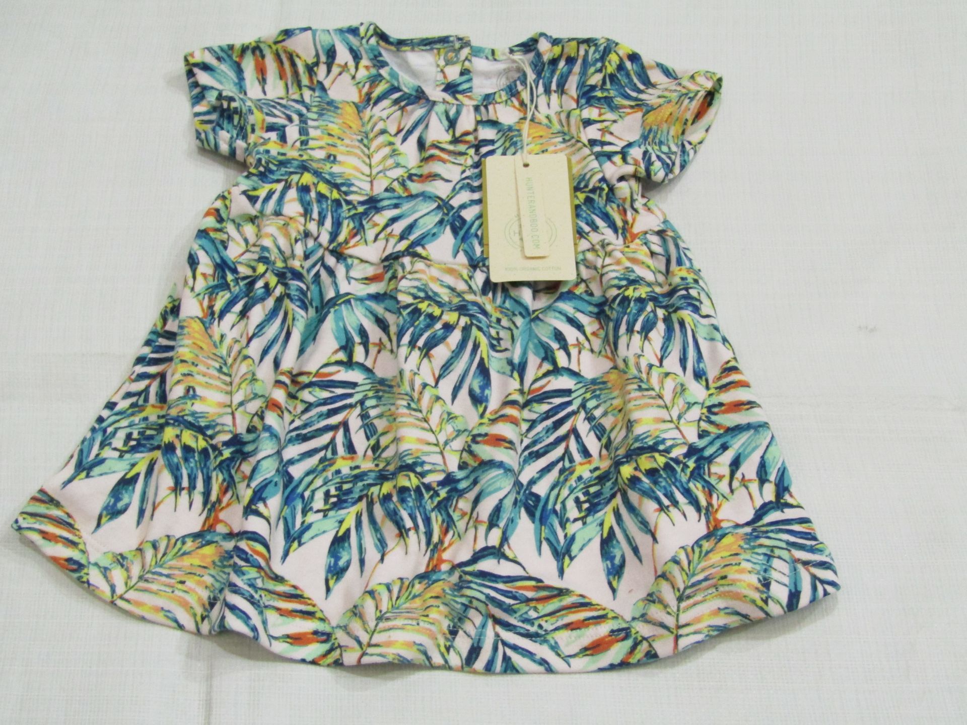 Hunter & Boo T/Shirt Dress Palawan Print Aged 3-6 Months New & Packaged RRP £21