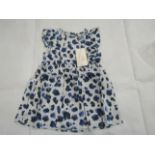 Hunter & Boo Yala Blue Frilled Dress Aged 12-24 Months New & Packaged RRP £25