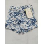 2 X Hunter & Boo Kayio Print T/Shirts Blue/White Aged 6-12 Months New & Packaged RRP £13 Each