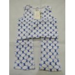 Hunter & Boo Shibori Blue Jumpsuit Aged 2-3 yrs New & Packaged RRP £25