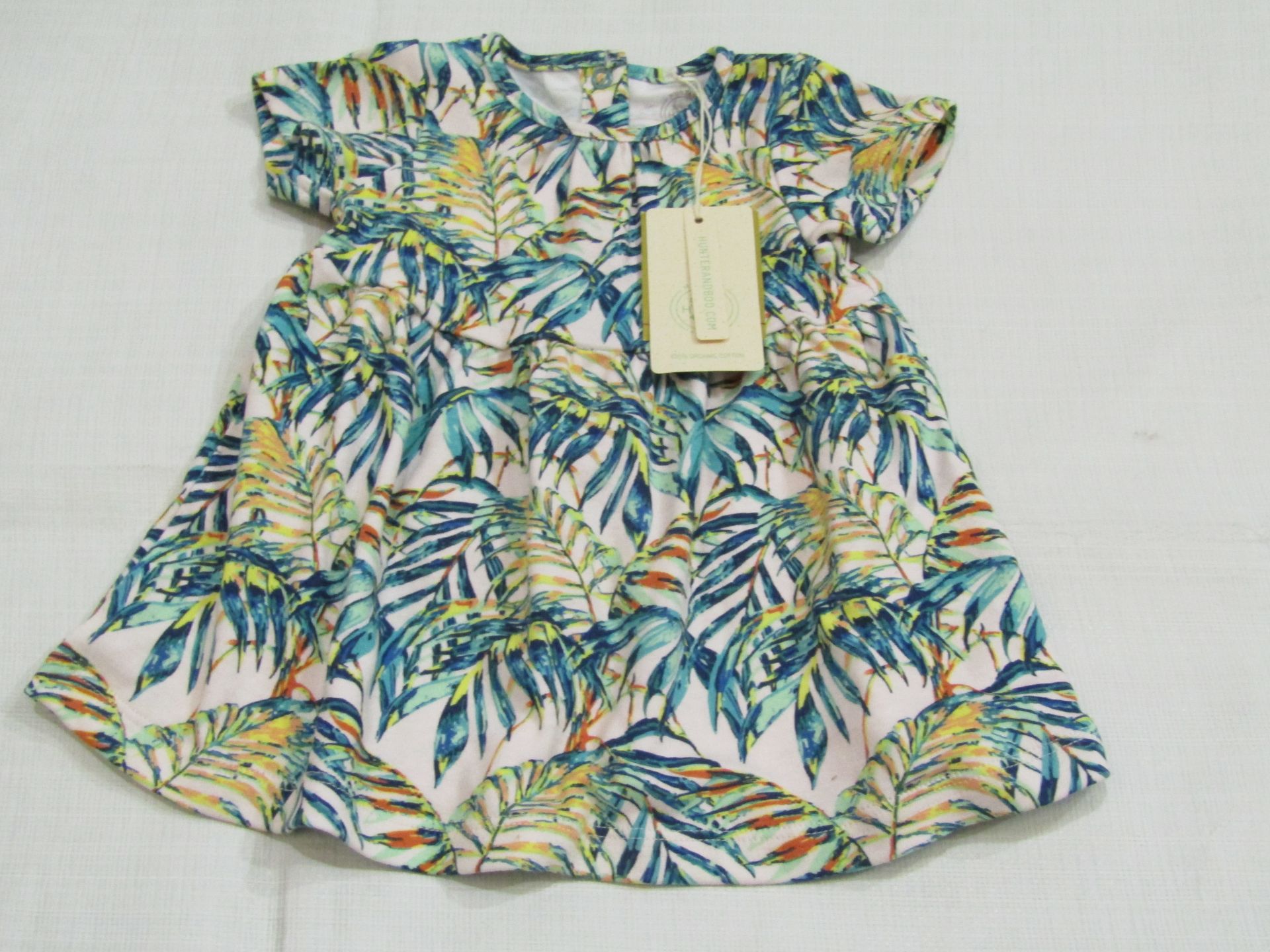 Hunter & Boo T/Shirt Dress Palawan Print Aged 3-6 Months New & Packaged RRP £21