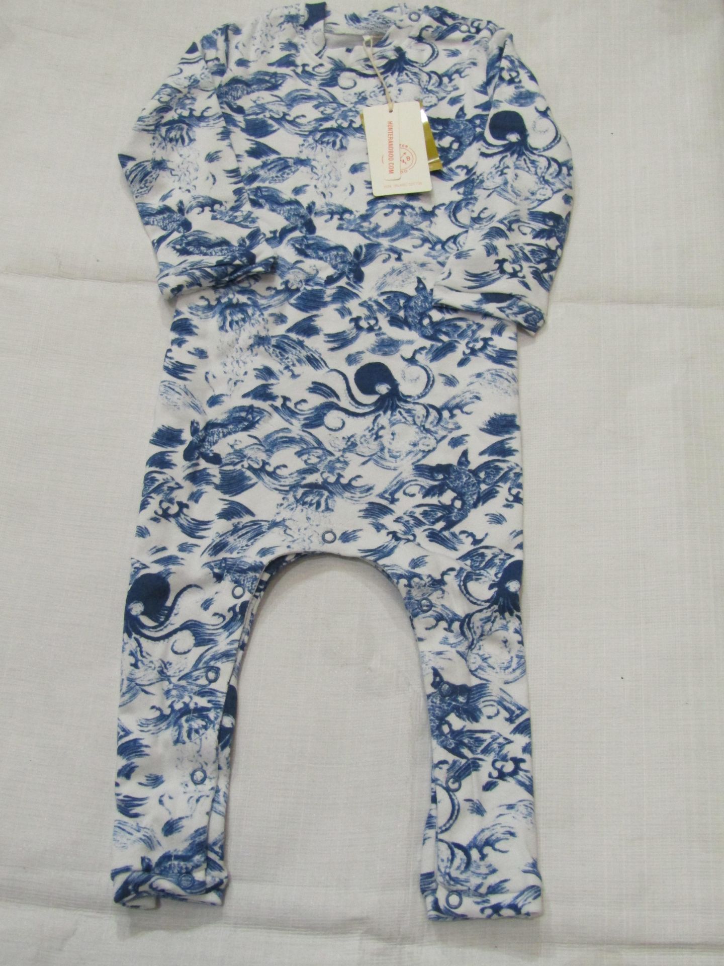 Hunter & Boo Kayio Print Sleepsuit Aged 12-24 Months New & Packaged RRP £25