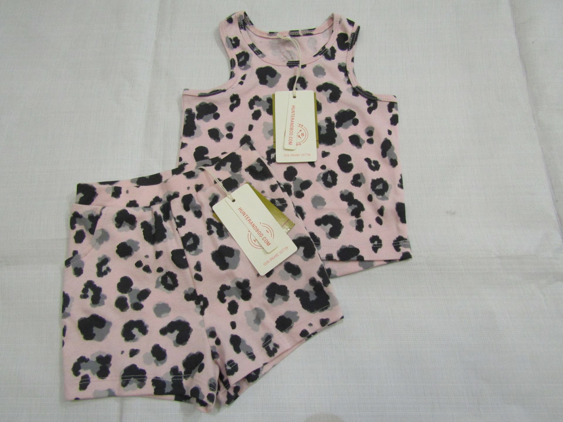 Hunter & Boo Yala Pink Shorts & Vest Aged 6-12 Months New & Packaged RRP £13 Each