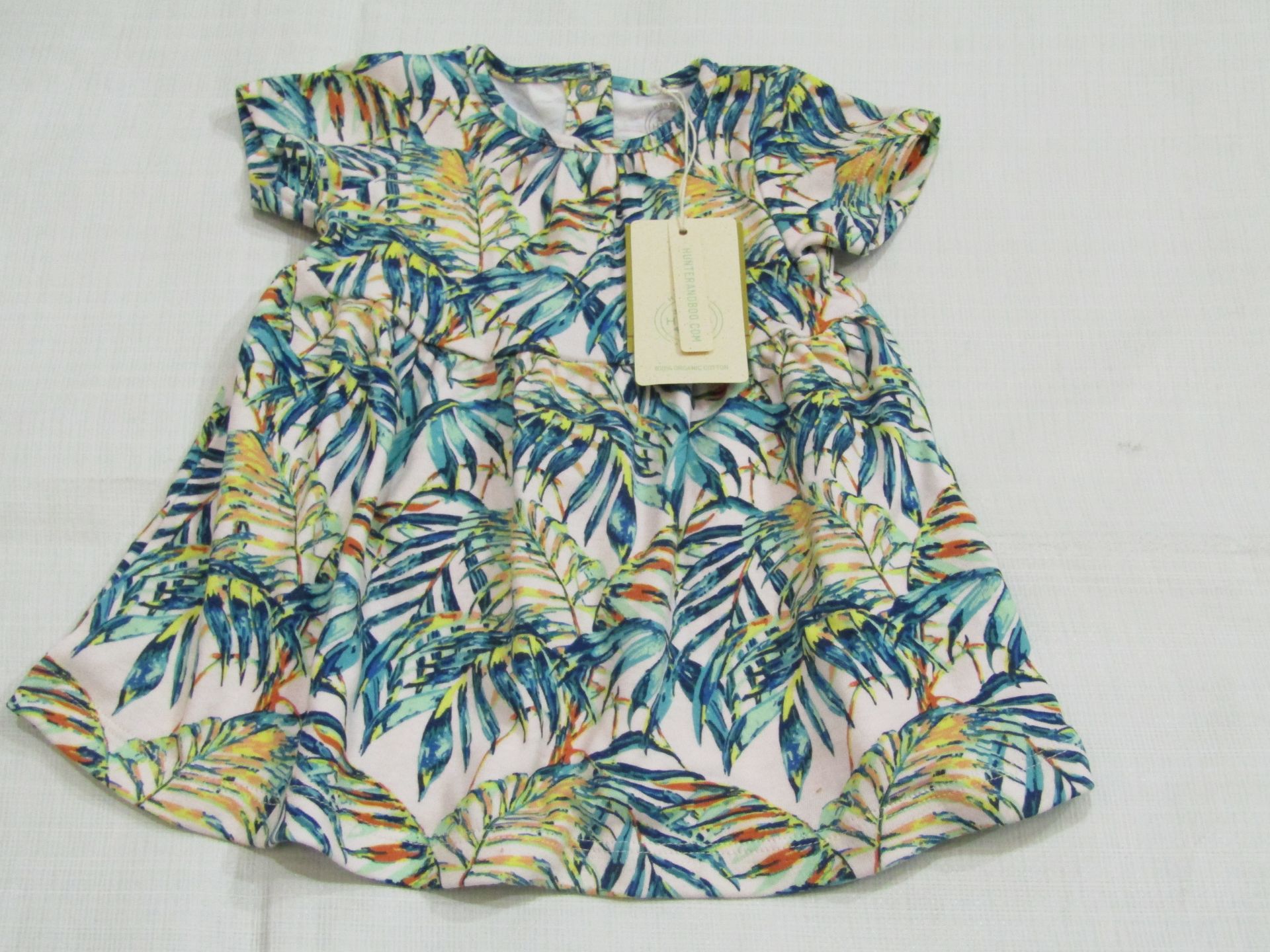 Hunter & Boo T/Shirt Dress Palawan Print Aged 3-6 Months New & Packaged RRP £21