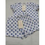 Hunter & Boo Shibori Blue T/Shirt & Shorts Aged 4-5 yrs New & Packaged RRP £13 Each