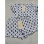 Hunter & Boo Shibori Blue T/Shirt & Shorts Aged 2-3 yrs New & Packaged RRP £13 Each