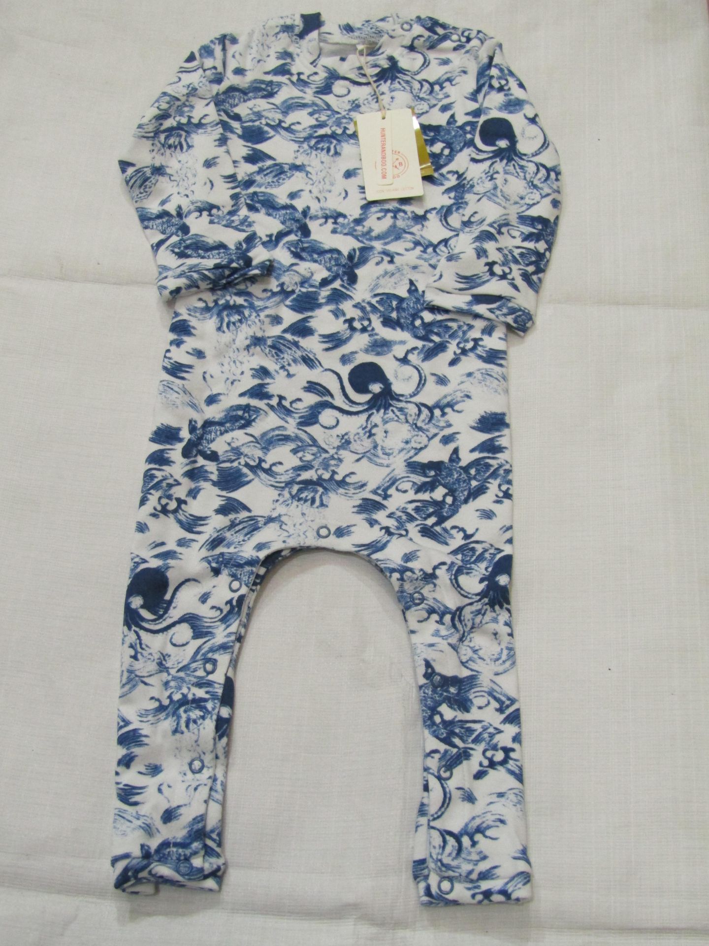 Hunter & Boo Kayio Print Sleepsuit Aged 12-24 Months New & Packaged RRP £25