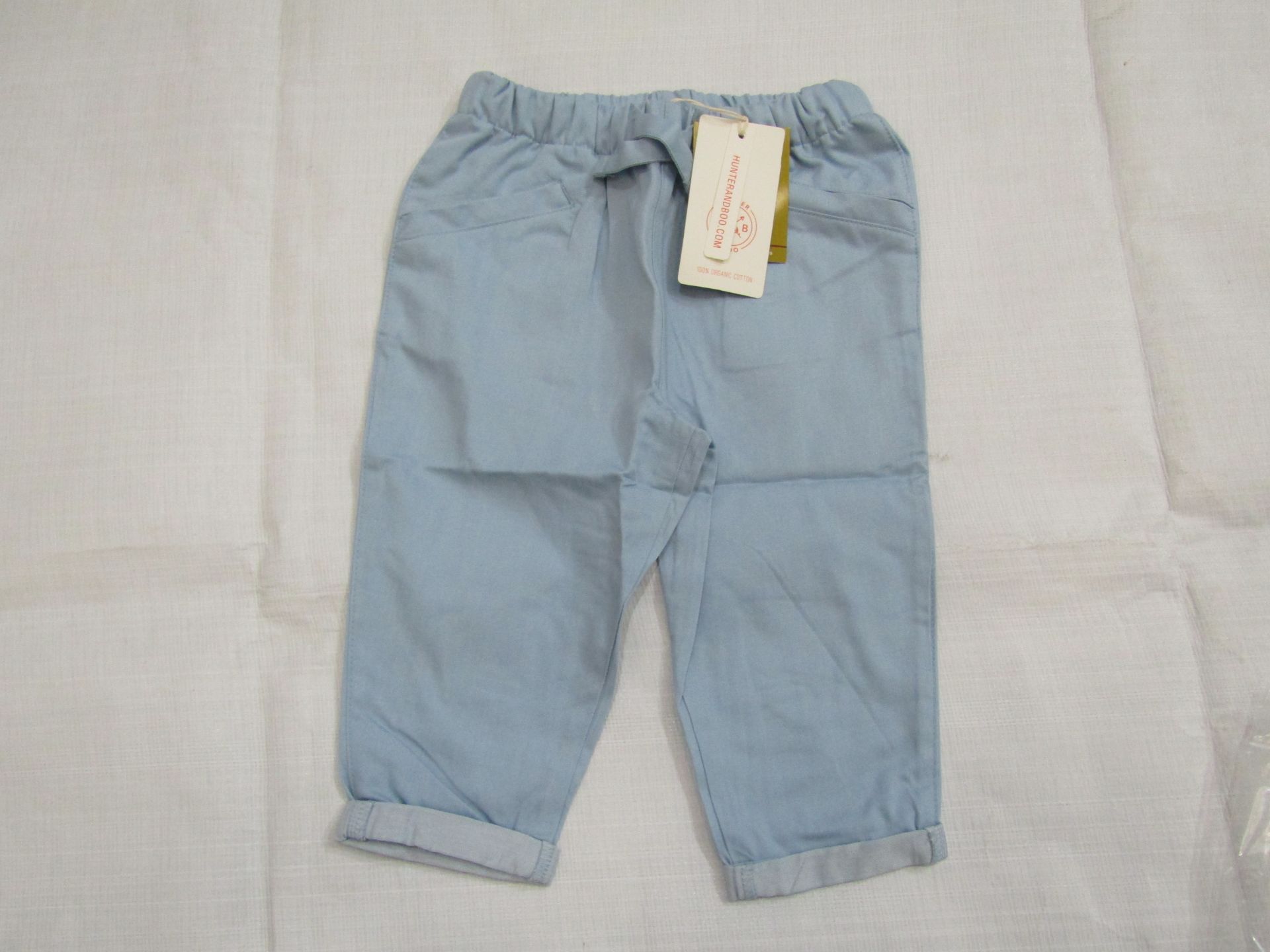 Hunter & Boo Chambray Trouser Blue Aged 18-24 Months New & Packaged RRP £24