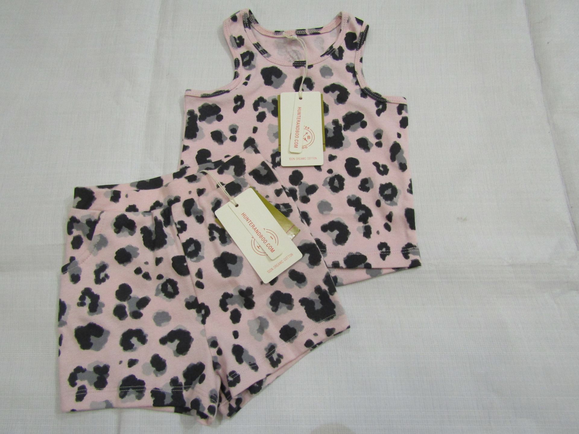 Hunter & Boo Yala Pink Shorts & Vest Aged 6-12 Months New & Packaged RRP £13 Each