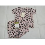 Hunter & Boo Yala Pink T/Shirt & Shorts Aged 12-24 Months New & Packaged RRP £13 Each