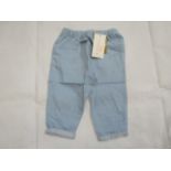 Hunter & Boo Chambray Trouser Blue Aged 18-24 Months New & Packaged RRP £24