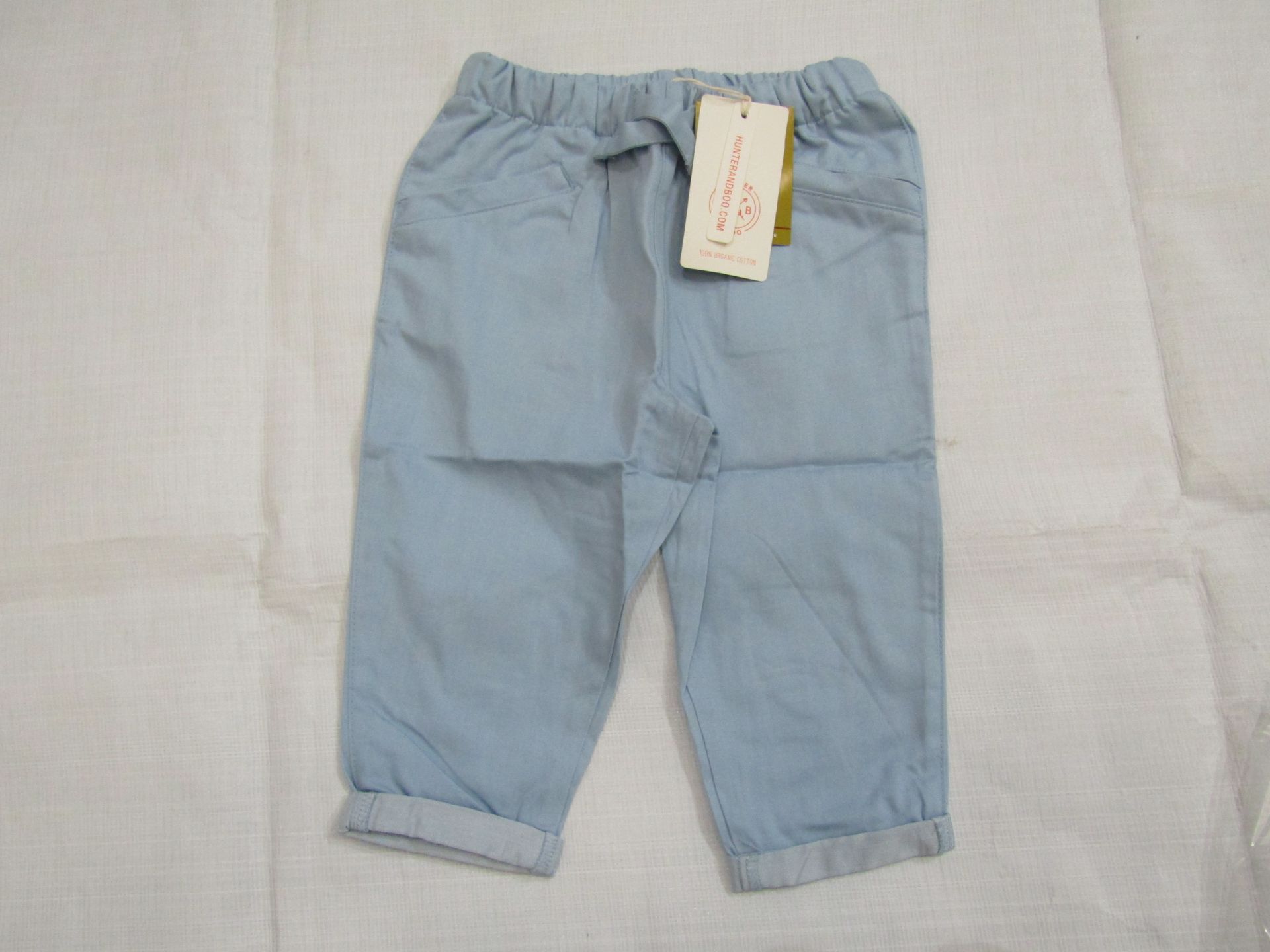 Hunter & Boo Chambray Trouser Blue Aged 18-24 Months New & Packaged RRP £24