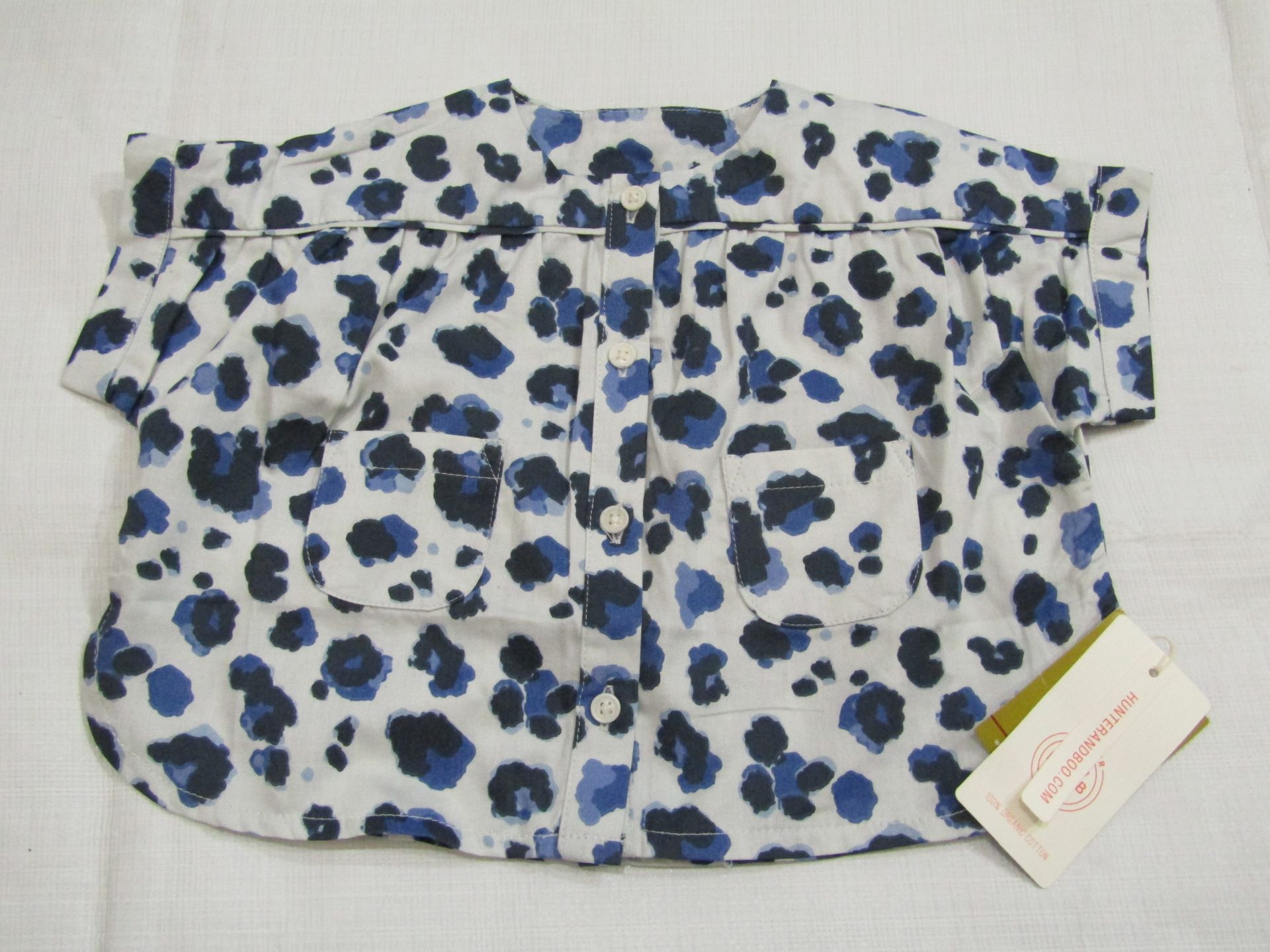 Hunter & Boo Yala Blue Blouse Aged 6-12 Months New & Packaged RRP £21