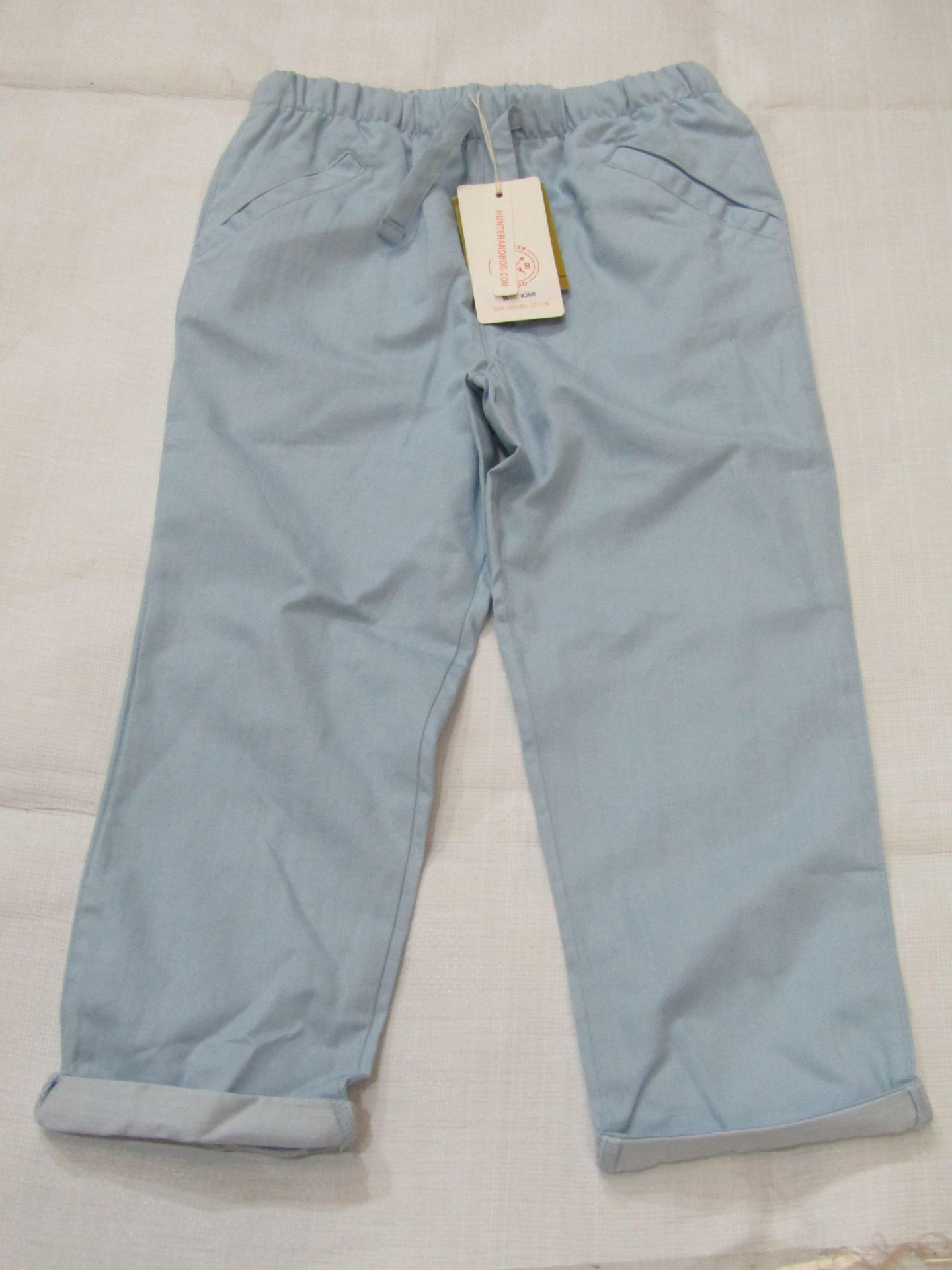 Hunter & Boo Chambray Trouser Blue Aged 3-4 yrs New & Packaged RRP £24