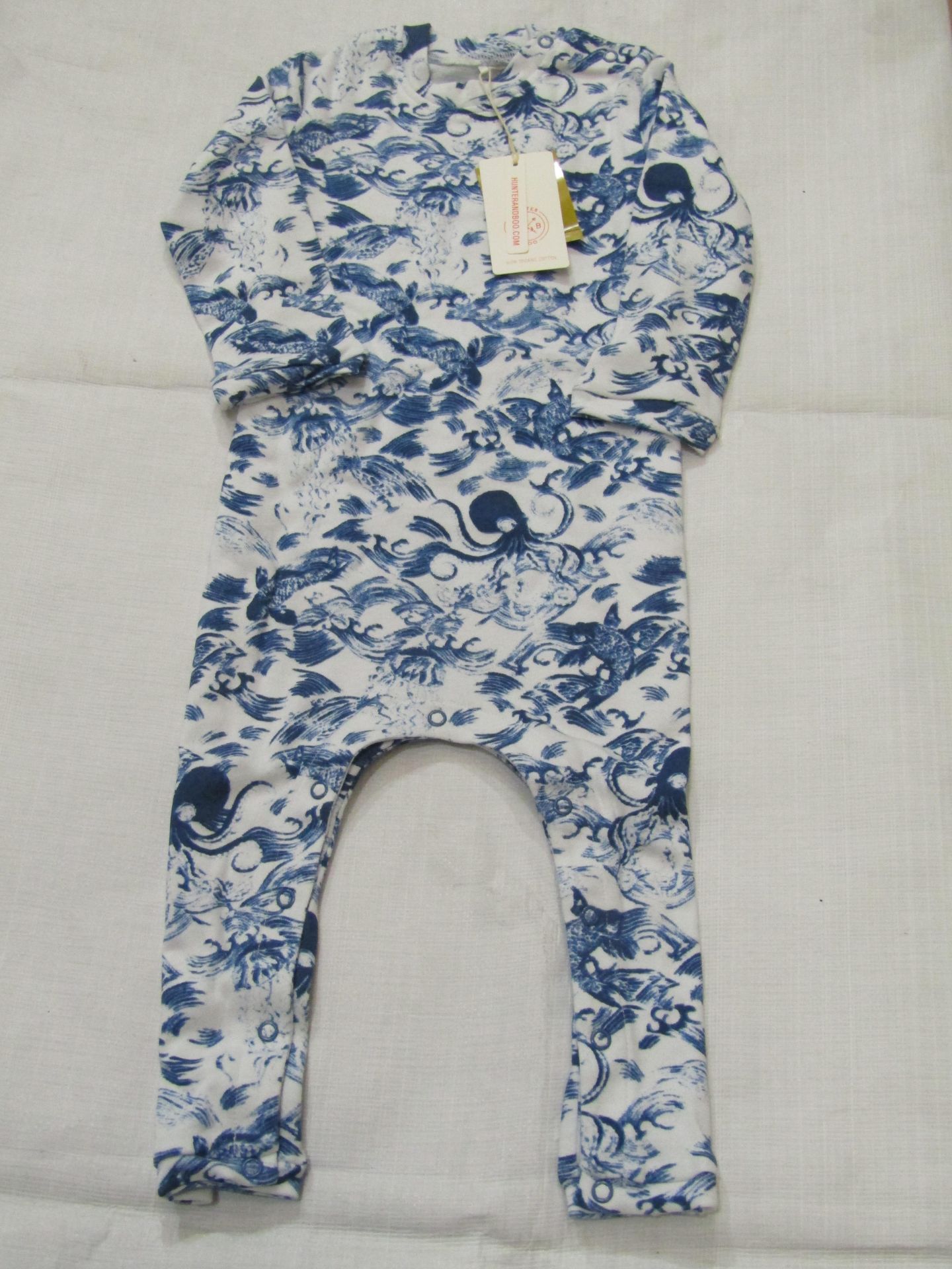 Hunter & Boo Kayio Print Sleepsuit Aged 12-24 Months New & Packaged RRP £25