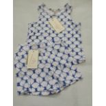 Hunter & Boo Shibori Blue Vest & Shorts Aged 12-24 Months New & Packaged RRP £13 Each