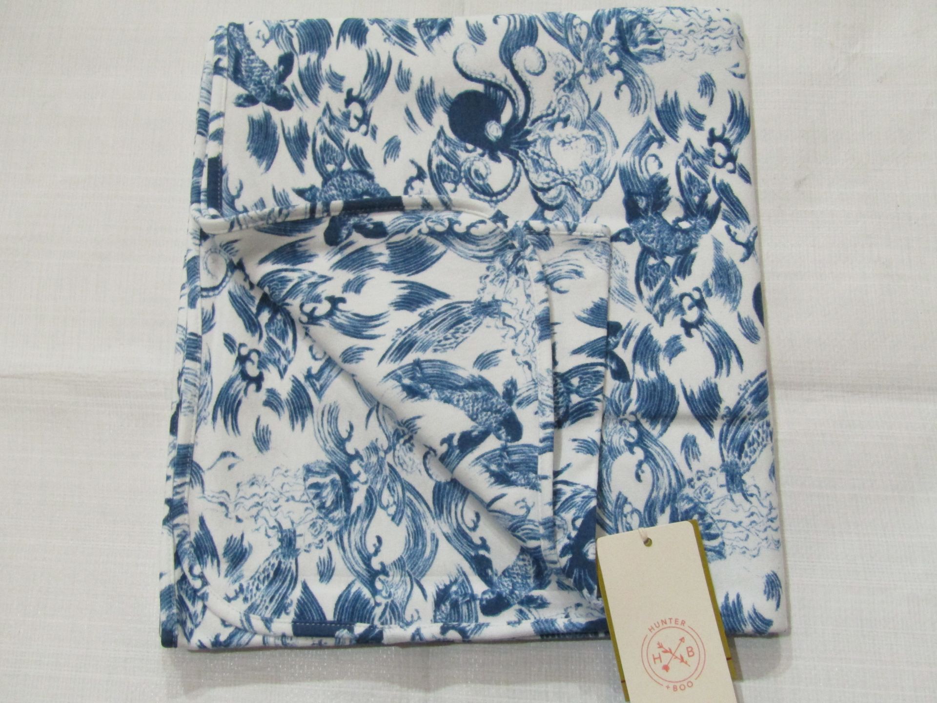 Hunter & Boo Blanket Kayio Print Approx Size 120 X 90 CM 100 % Organic Cotton New & Packaged RRP £