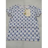 2 X Hunter & Boo Shibori Blue T/ShirtsAged 3-4 yrs New & Packaged RRP £13 Each