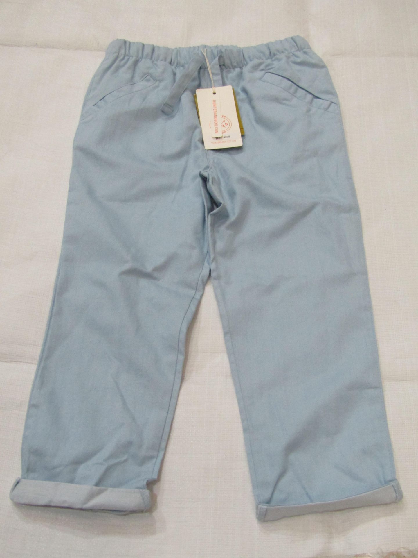 Hunter & Boo Chambray Trouser Blue Aged 3-4 yrs New & Packaged RRP £24